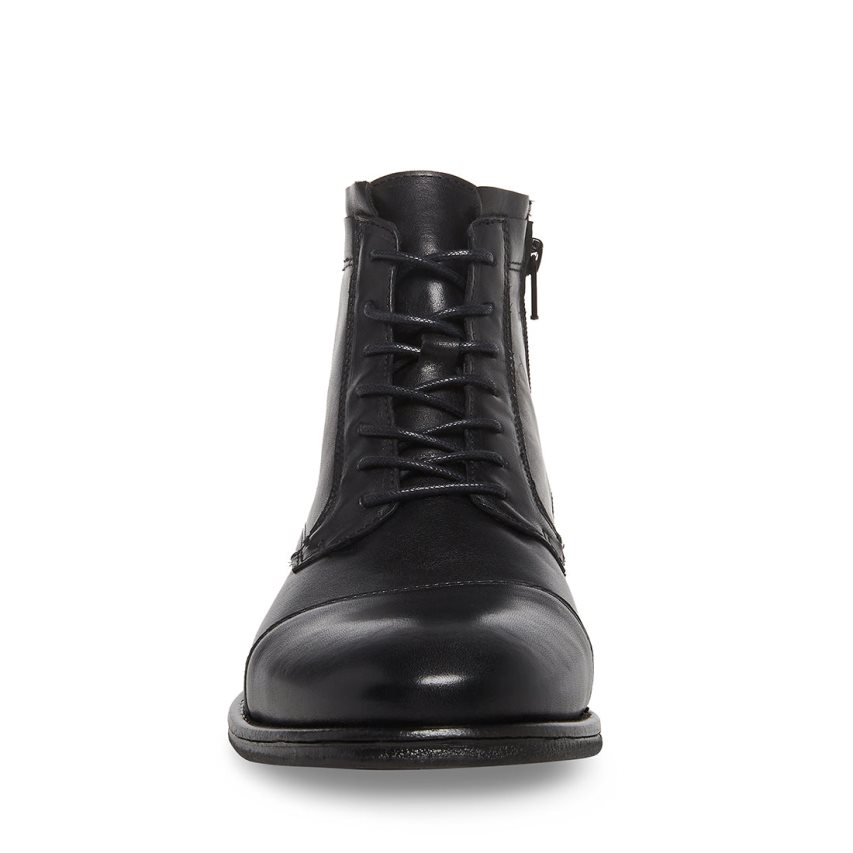 Botines Steve Madden Wells Cuero Hombre Negras | ES ZC9048